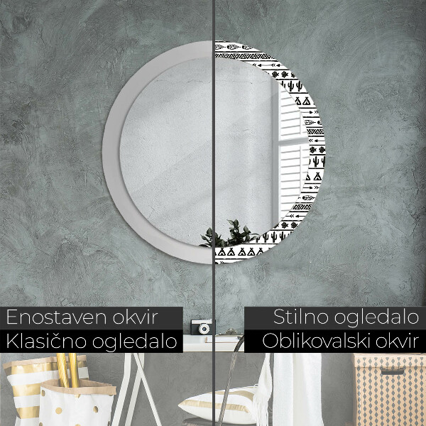Decoratiuni perete cu oglinda Boho minimalist
