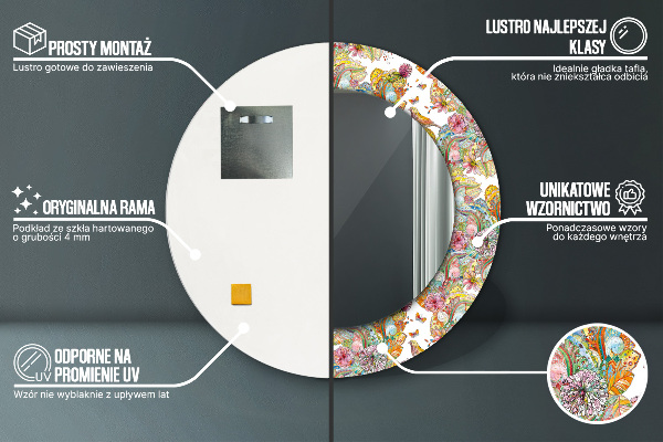 Oglinda rotunda imprimata Visul tărâmului de basm