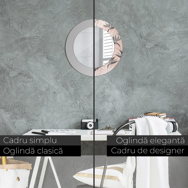 Oglinda rotunda imprimata Paradisul păsărilor