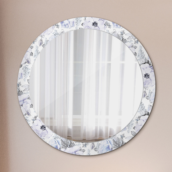 Decoratiuni perete cu oglinda Trandafiri albaștri