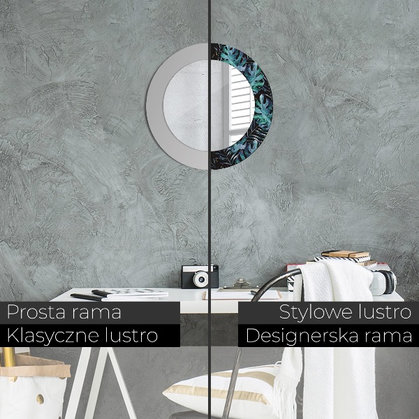 Decoratiuni perete cu oglinda Frunze exotice