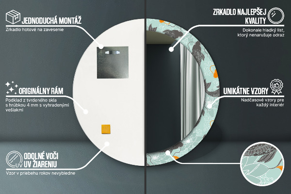 Decoratiuni perete cu oglinda Crap chinezesc