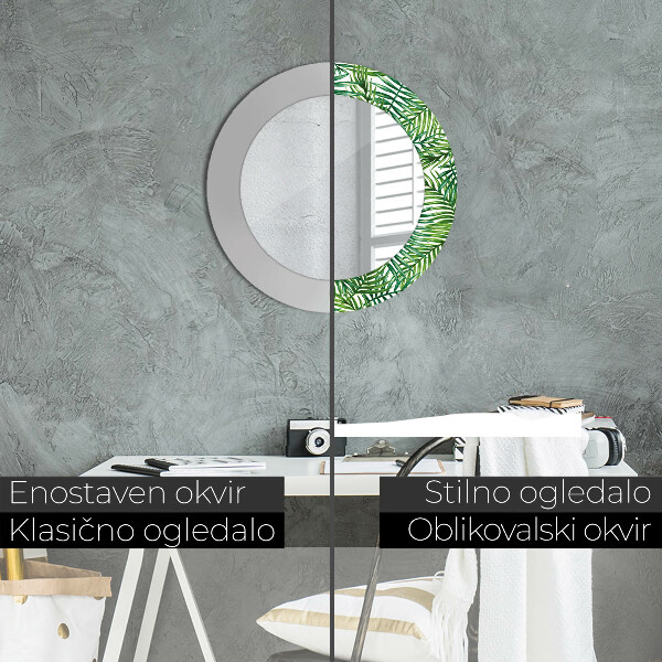 Decoratiuni perete cu oglinda Palmă tropicală