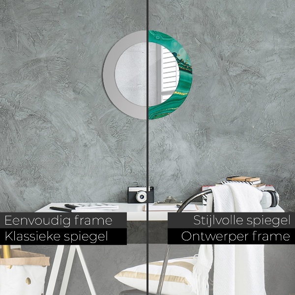 Oglinda cu decor rotunda Agate jaspis marble