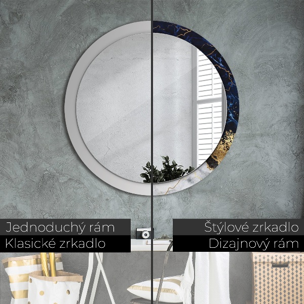 Decoratiuni perete cu oglinda Marmură albastră