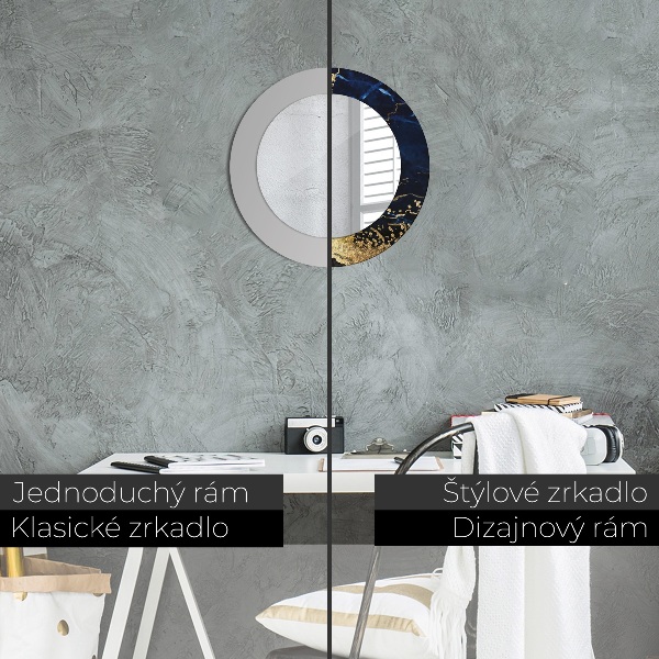 Decoratiuni perete cu oglinda Marmură albastră