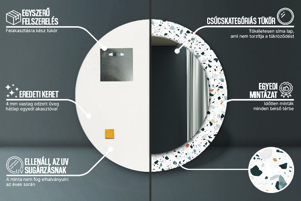 Decoratiuni perete cu oglinda Piatră naturală