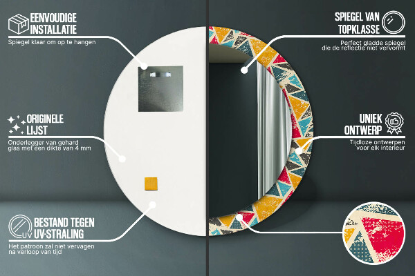 Decoratiuni perete cu oglinda Compoziție retro