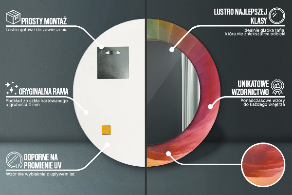 Decoratiuni perete cu oglinda Spirală hipnotică