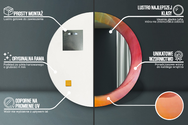 Decoratiuni perete cu oglinda Spirală hipnotică