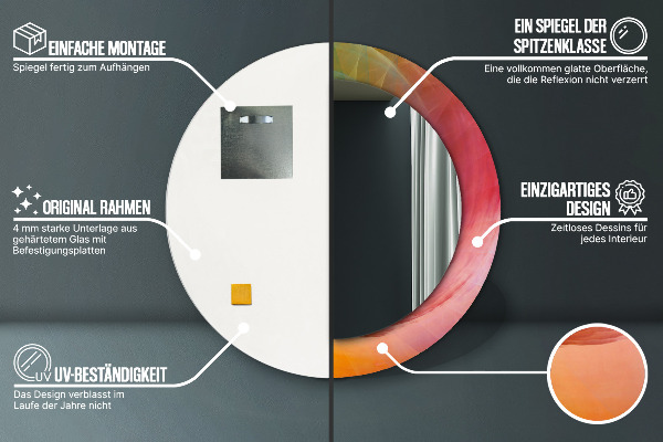 Decoratiuni perete cu oglinda Spirală hipnotică