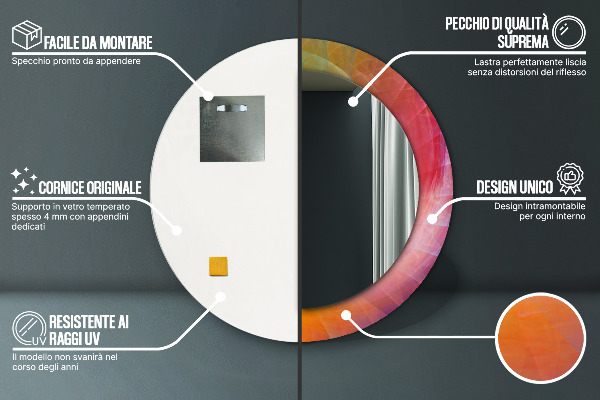 Decoratiuni perete cu oglinda Spirală hipnotică