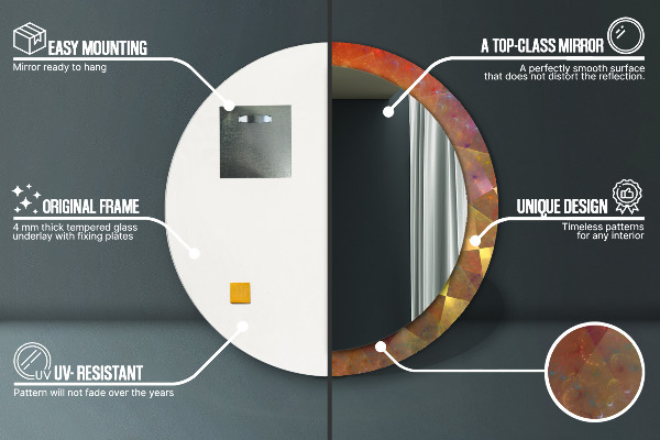 Decoratiuni perete cu oglinda Abstractizarea spirală