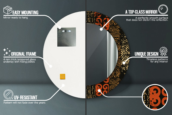 Decoratiuni perete cu oglinda Model abstract grunge