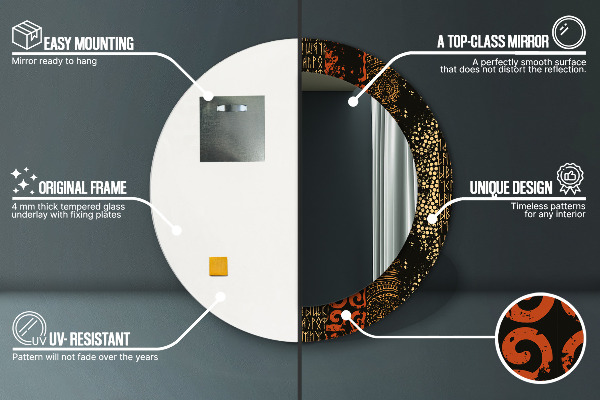 Decoratiuni perete cu oglinda Model abstract grunge