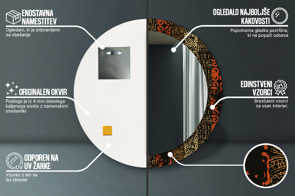 Decoratiuni perete cu oglinda Model abstract grunge