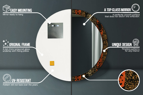 Decoratiuni perete cu oglinda Model abstract grunge