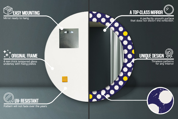 Decoratiuni perete cu oglinda Puncte retro