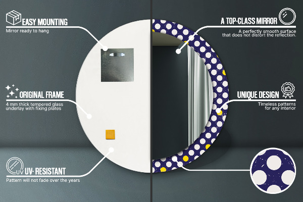 Decoratiuni perete cu oglinda Puncte retro