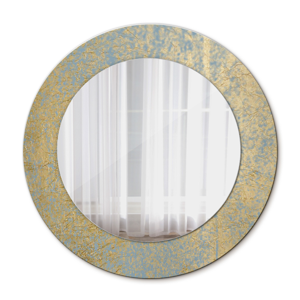 Oglinda rotunda imprimata Textura filmului de aur