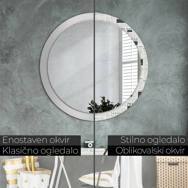 Decoratiuni perete cu oglinda Model din ziare