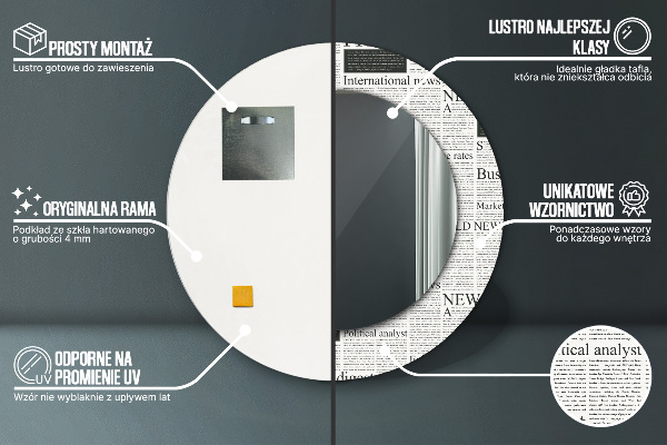 Decoratiuni perete cu oglinda Model din ziare