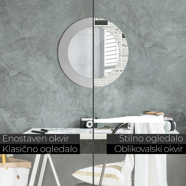 Decoratiuni perete cu oglinda Model din ziare