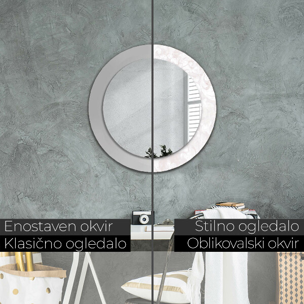 Decoratiuni perete cu oglinda Textura delicată de rococo