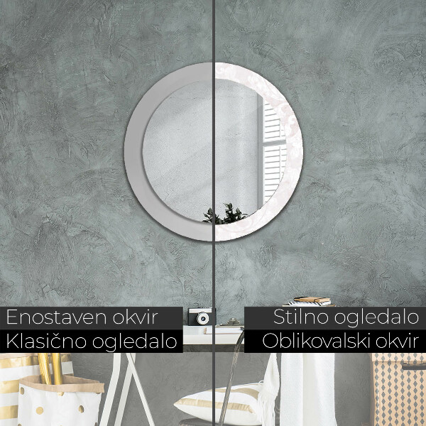 Decoratiuni perete cu oglinda Textura delicată de rococo