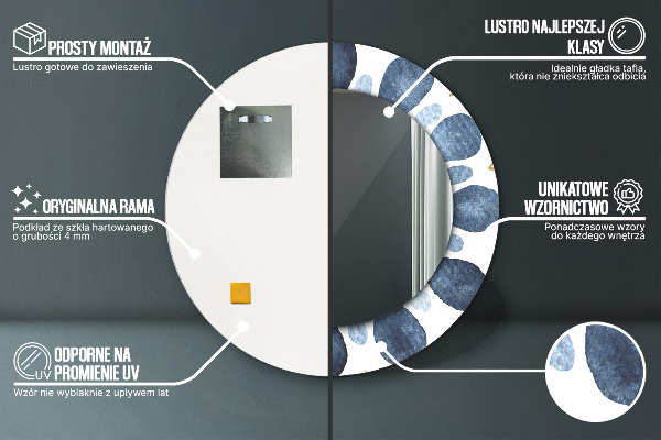 Oglinda cu decor rotunda Mandala de lună