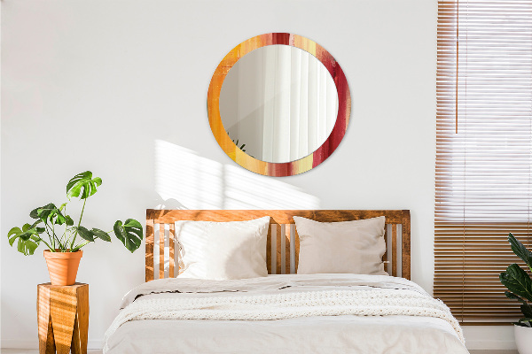 Oglinda rotunda rama cu imprimeu Imagine abstractă