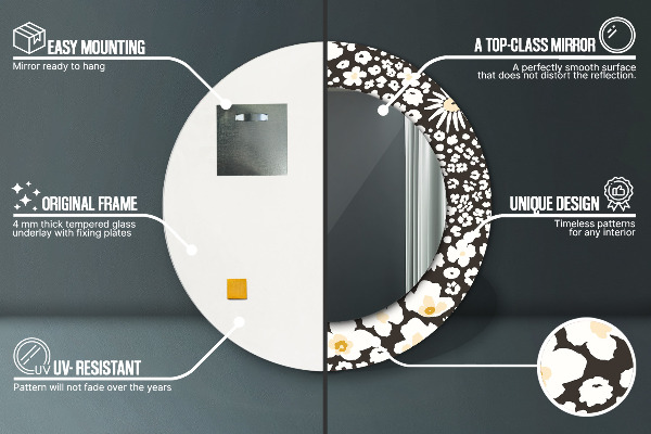 Decoratiuni perete cu oglinda Margaretă de fildeș