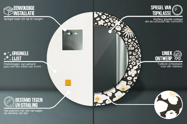 Decoratiuni perete cu oglinda Margaretă de fildeș