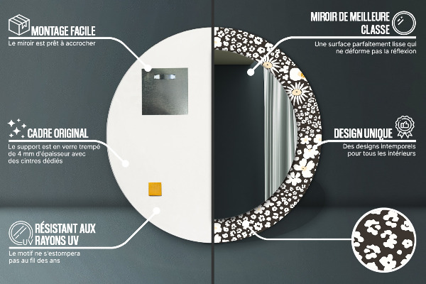 Decoratiuni perete cu oglinda Margaretă de fildeș