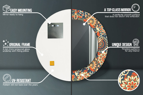 Decoratiuni perete cu oglinda Ilustrație pentru anul florii