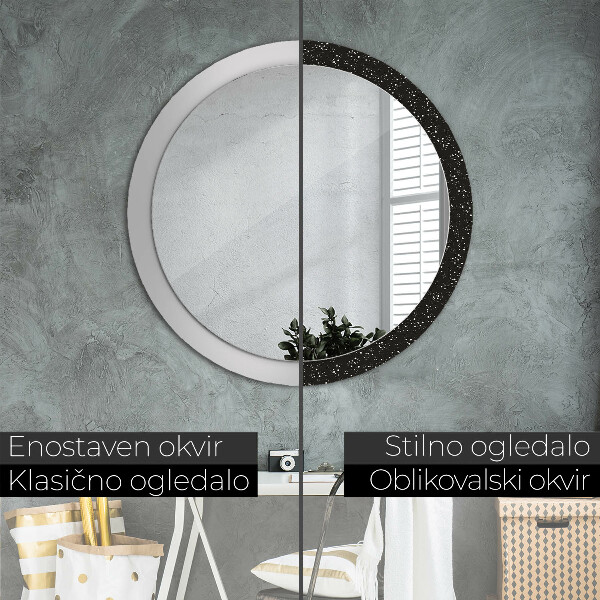 Oglinda cu decor rotunda Puncte haotice