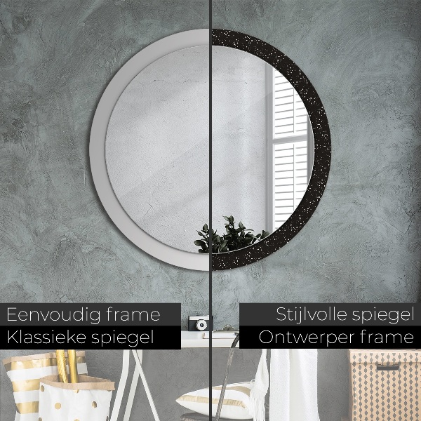 Oglinda cu decor rotunda Puncte haotice