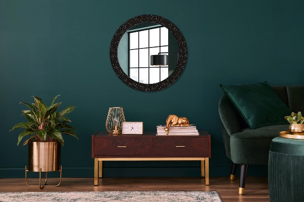 Oglinda cu decor rotunda Puncte haotice