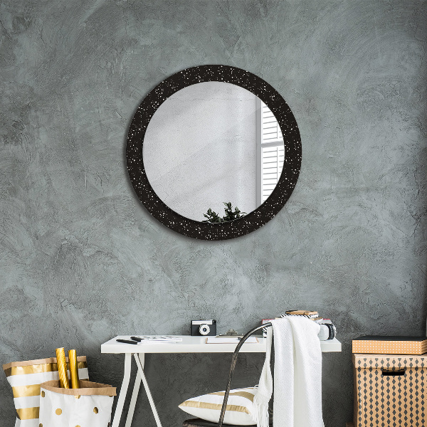 Oglinda cu decor rotunda Puncte haotice