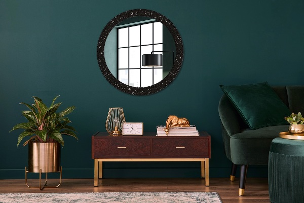 Oglinda cu decor rotunda Puncte haotice