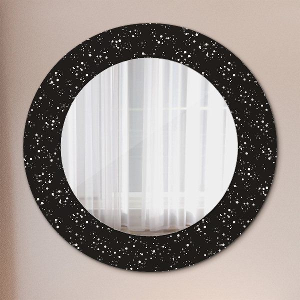 Oglinda cu decor rotunda Puncte haotice