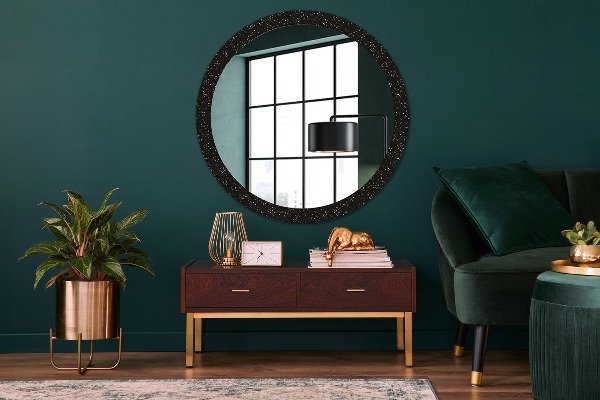 Oglinda cu decor rotunda Puncte haotice