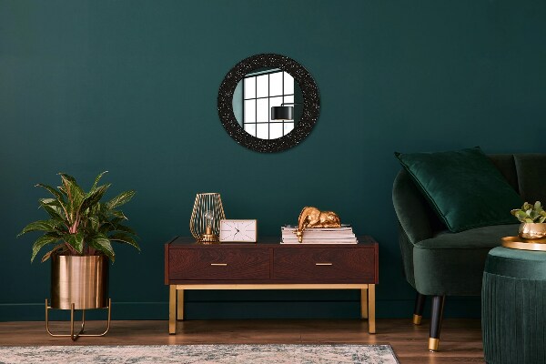 Oglinda cu decor rotunda Puncte haotice