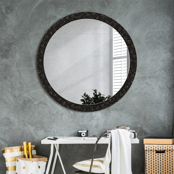 Oglinda cu decor rotunda Puncte haotice
