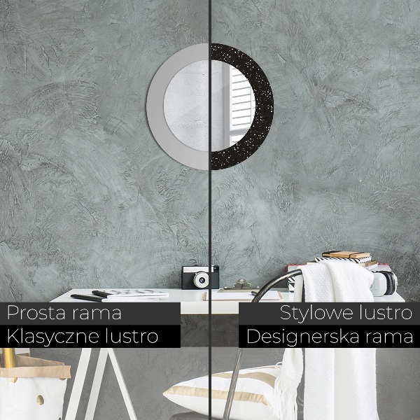 Oglinda cu decor rotunda Puncte haotice