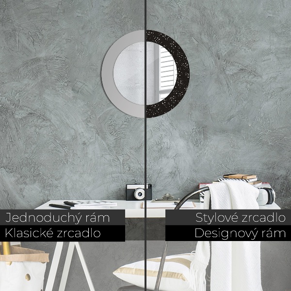 Oglinda cu decor rotunda Puncte haotice