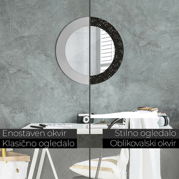 Oglinda cu decor rotunda Puncte haotice