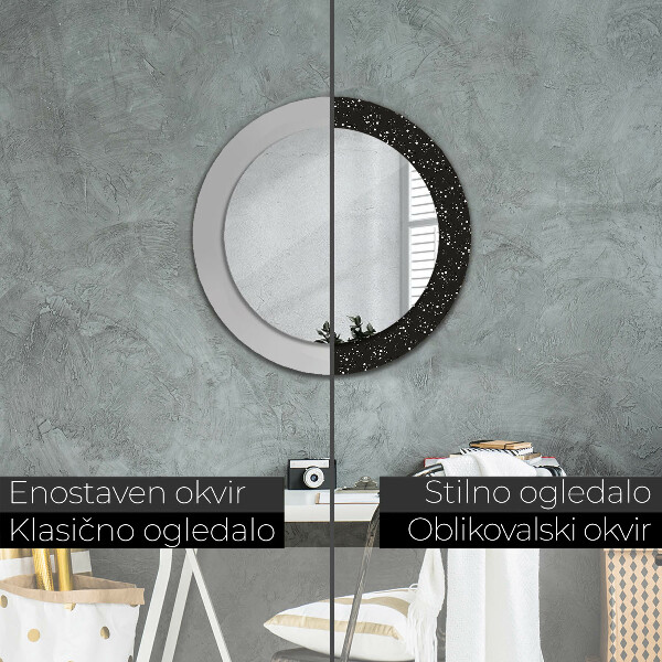 Oglinda cu decor rotunda Puncte haotice