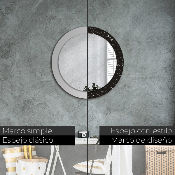 Oglinda cu decor rotunda Puncte haotice