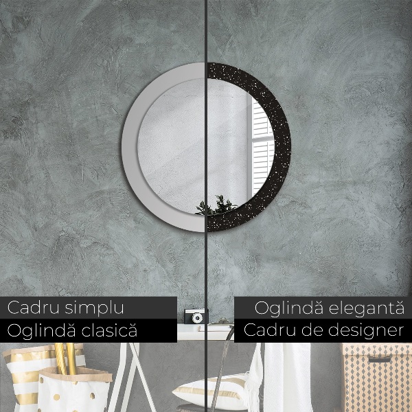 Oglinda cu decor rotunda Puncte haotice
